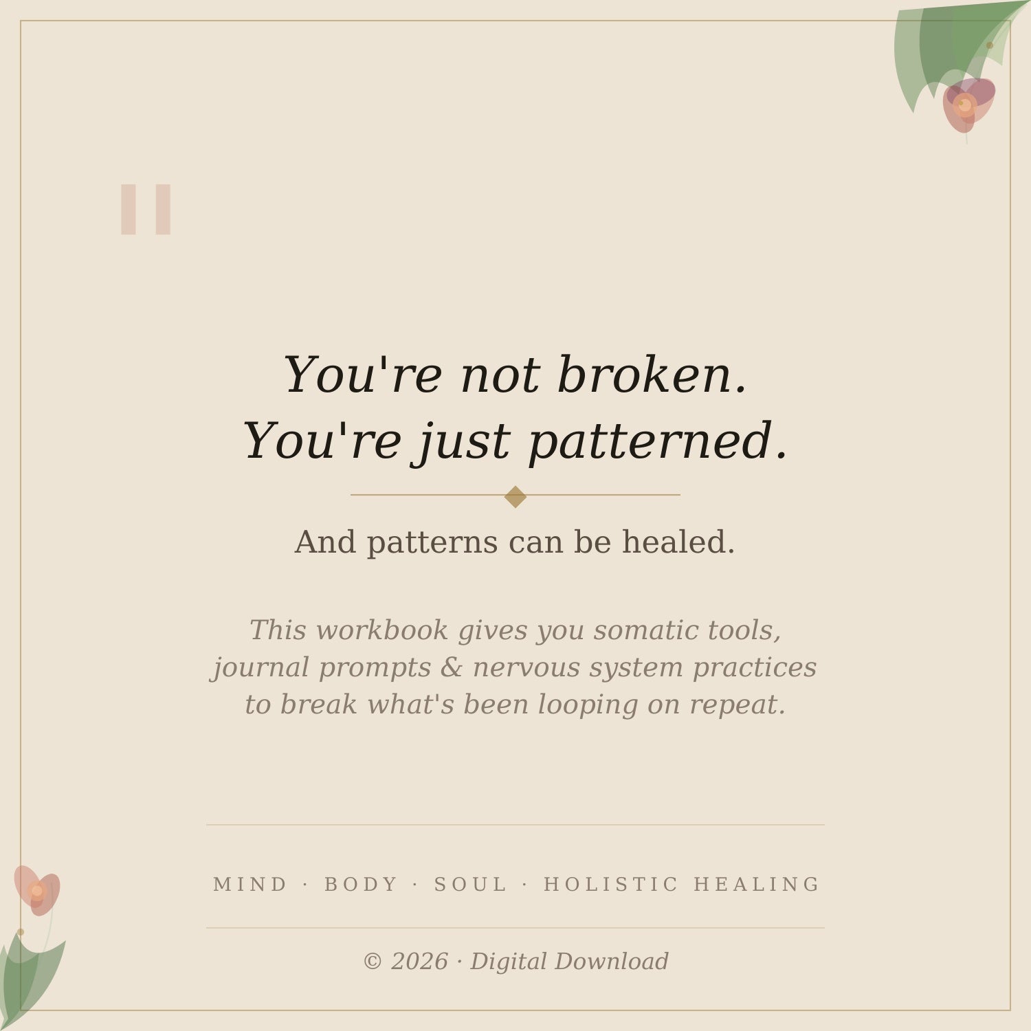 Breaking Emotional Patterns — Healing Quote | Somatic Emotional Healing | Ashaya Rituals